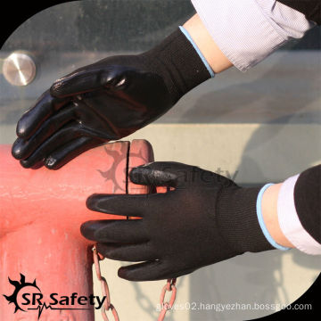 SRSafety 13G nitrile coated gloves/safety glove with CE/working nitrile glove/